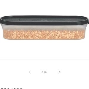 Tupperware Modular Mate Super Oval 1 black Sheer Food Storage Container 3.5 cup
